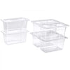 VEVOR 6-Pack Polycarbonate Food Pans, 1/3 Size, 6" Deep, with Lid, Clear, for Restaurants, Buffets and Salad Bars, Commercial Food Storage Containers, Dishwasher Compatible, Stackable, Scale Markings