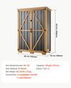 VEVOR Outdoor Storage Shed, 46.06" x 62.99" Wood & Metal Garden Tool Shed with Lockable Doors & Sloped Roof, Waterproof Outside Storage Cabinet with Shelves/Floor for Backyard Patio Lawn, Black/Brown