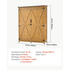 VEVOR Outdoor Storage Shed, 49.41" x 63.98" Wood Garden Tool Shed with Lockable Doors & Sloped Roof, Waterproof Outside Storage Cabinet with Shelves & Floor Included for Backyard Patio Lawn, Brown
