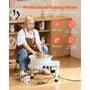 VEVOR Pottery Wheel, 11 in Ceramic Wheel Forming Machine, 60-300 RPM Adjustable Speed with Foot Pedal Control, Detachable Basin, Adjustable Lift Leg, Complete Accessories for Home Pottery, DIY, White