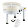 VEVOR Pottery Wheel, 14 in Ceramic Wheel Forming Machine, 60-300 RPM Speed Adjustable Foot Pedal, Adjustable Lift Leg, Detachable Basin, Complete Tool Accessory Kit for Work Art Craft DIY, White