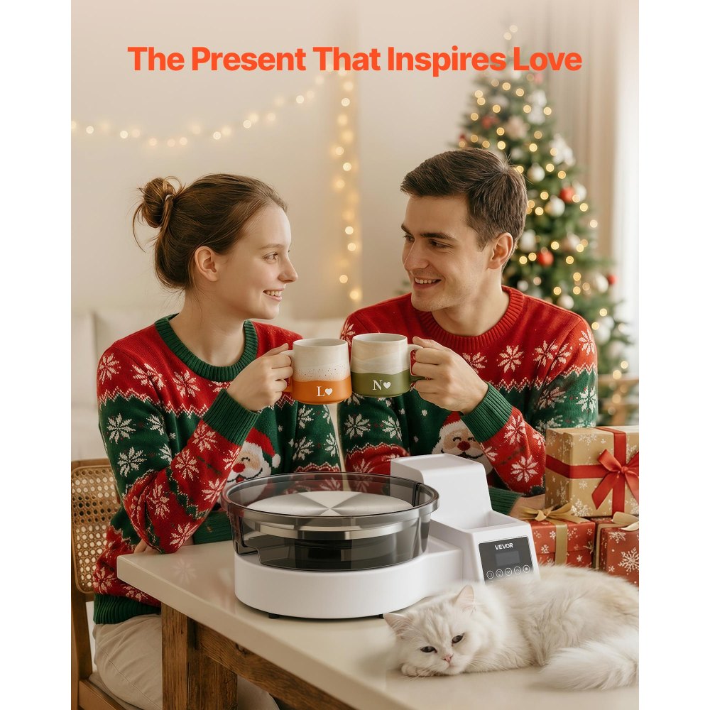 VEVOR Pottery Wheel for Adults, 11" Aluminum Turntable, 450W Electric Table Top Pottery Wheel with Foot Pedal, 30-300 RPM Adjustable Speed, Detachable Basin, for Beginners, DIY Clay Art Craft, White