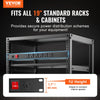 VEVOR 1U PDU, 12 Outlets, Rack Mount Power Strip Fits Standard 19" Server Racks, with Integrated Switch Surge Protection & Overload Protection, 110-125V/15A, Ideal for Home and Office