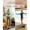 VEVOR Balance Board, 3-Level Height Adjustable Wobble Board Trainer for Adults, Premium Wooden Balance Training Equipment, with Roller, Magnetic Stoppers, Storage Rack, for Core Workouts, Surf Trainer
