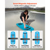VEVOR Balance Board, Wobble Board Trainer for Adults, Premium Wooden Balance Training Equipment with Roller, Magnetic Stoppers, Storage Rack, for Core Workouts, Surf Trainer & Physical Therapy, Blue