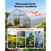 VEVOR Greenhouse Plastic Sheeting 24 x 100 ft 5 Mil Clear Polyethylene Film, for Farms Agriculture Garden Outdoor Plant, Water Sun Frost Wind Dust Resistant, Heavy Duty Thick Winter Hoop House Cover