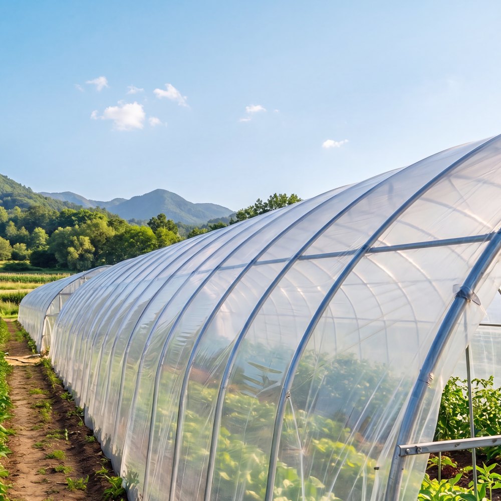 VEVOR Greenhouse Plastic Sheeting 24 x 100 ft 5 Mil Clear Polyethylene Film, for Farms Agriculture Garden Outdoor Plant, Water Sun Frost Wind Dust Resistant, Heavy Duty Thick Winter Hoop House Cover