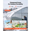 VEVOR Greenhouse Plastic Sheeting 12 x 100 ft 6 Mil Clear Polyethylene Film, for Farms Agriculture Garden Outdoor Plant, Water Sun Frost Wind Dust Resistant, Heavy Duty Thick Winter Hoop House Cover