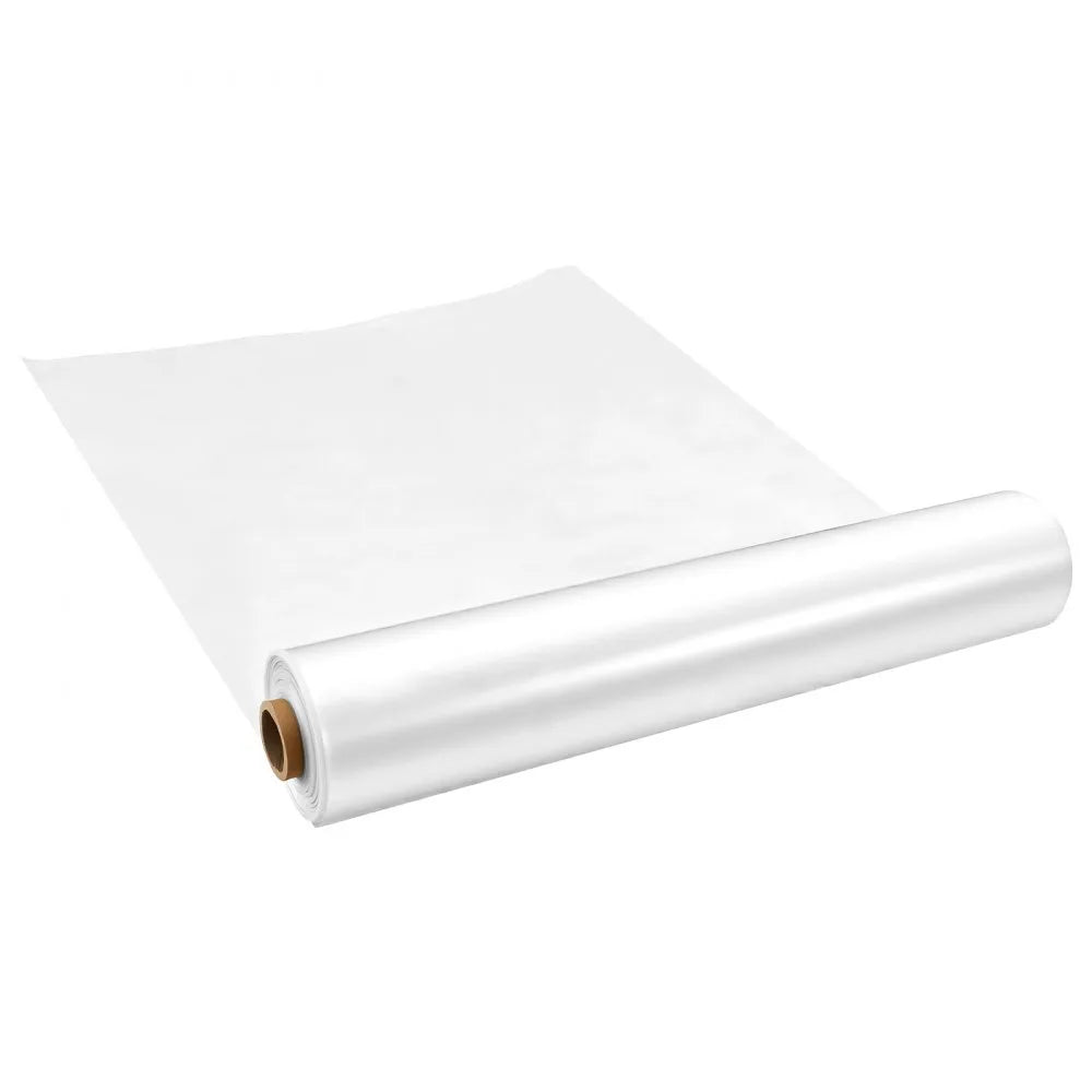 VEVOR Greenhouse Plastic Sheeting 12 x 100 ft 6 Mil Clear Polyethylene Film, for Farms Agriculture Garden Outdoor Plant, Water Sun Frost Wind Dust Resistant, Heavy Duty Thick Winter Hoop House Cover