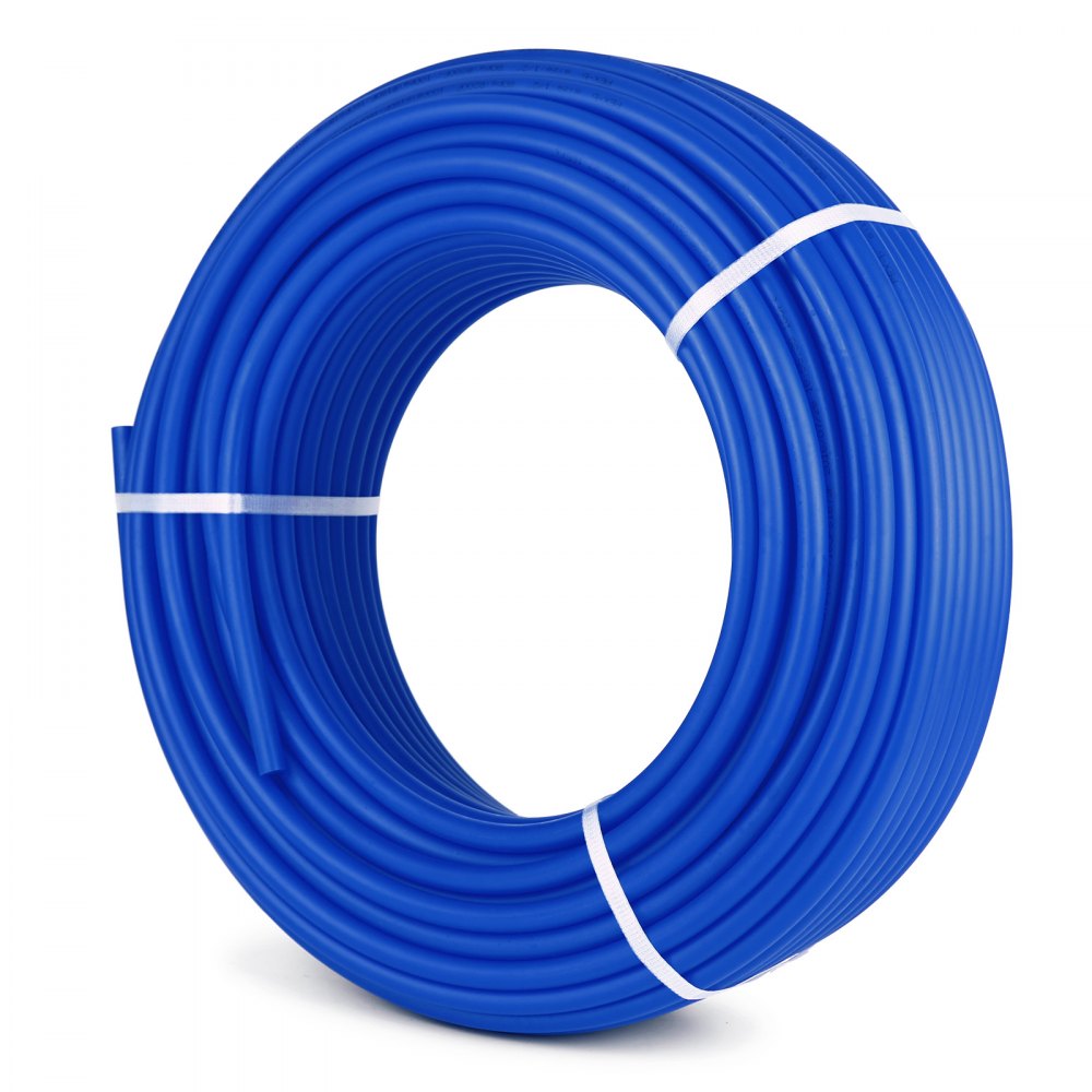 VEVOR 3/4" PEX Tubing 300Ft Non-Barrier PEX Pipe Blue Pex-b Tube Coil for Hot and Cold Water Plumbing Open Loop Radiant Floor Heating System PEX Tubing (3/4" Non-Barrier, 300Ft/Blue)