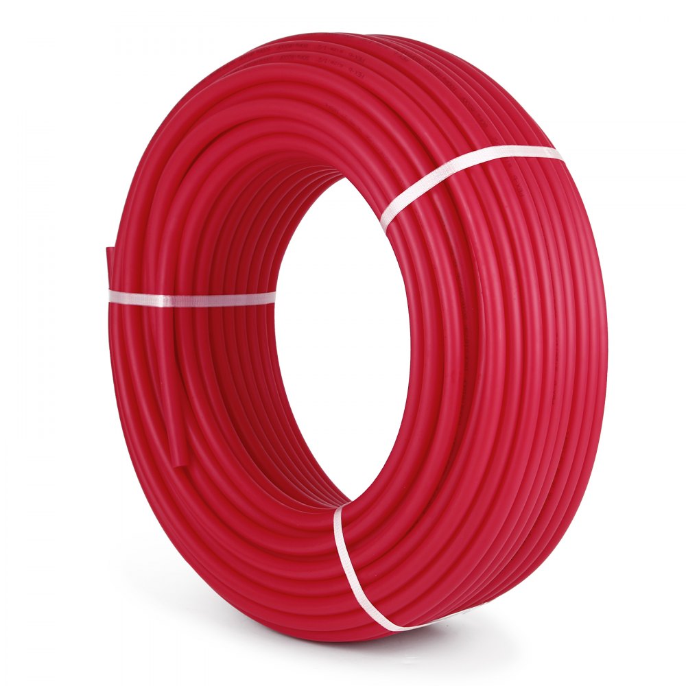VEVOR 3/4" X 300Ft PEX Tubing Pex-B Red Hydronic Radiant Floor Heat Heating System Pex Pipe Pex Tube (3/4" , 300Ft/Red)