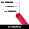 VEVOR 3/4" X 300Ft PEX Tubing Pex-B Red Hydronic Radiant Floor Heat Heating System Pex Pipe Pex Tube (3/4" , 300Ft/Red)