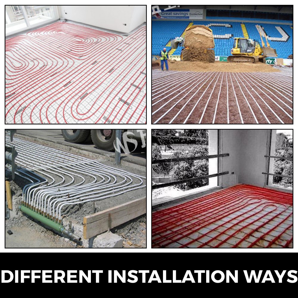 VEVOR 3/4" X 300Ft PEX Tubing Pex-B Red Hydronic Radiant Floor Heat Heating System Pex Pipe Pex Tube (3/4" , 300Ft/Red)