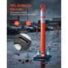 VEVOR Traffic Cones Delineator Posts, 42 Inch 6-Pack Orange Safety Post Cones with 11.8" x 11.8" Weighted Base & Reflective Strips for Parking Lots, Traffic Control, Road Safety, Construction Zones