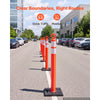 VEVOR Traffic Cones Delineator Posts, 42 Inch 9-Pack Orange Safety Post Cones with 11.8" x 11.8" Weighted Base & Reflective Strips for Parking Lots, Traffic Control, Road Safety, Construction Zones