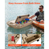 VEVOR Floating Cooler, 40 QT Floating Ice Chest with Dry Storage & Tow Rope, Premium LLDPE Amphibious Drink Cooler for Water & Land, Cruise Smoothly Stable on Lake, River, Pool, Beach, Kayak, Apricot