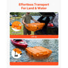 VEVOR Floating Cooler, 40 QT Floating Ice Chest with Dry Storage & Tow Rope, Premium LLDPE Amphibious Drink Cooler for Water & Land, Cruise Smoothly Stable on Lake, River, Pool, Beach, Kayak, Orange