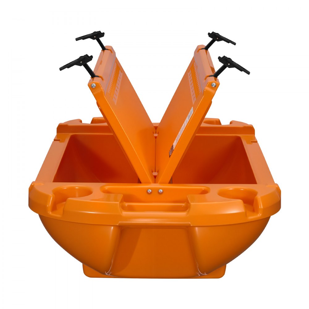 VEVOR Floating Cooler, 40 QT Floating Ice Chest with Dry Storage & Tow Rope, Premium LLDPE Amphibious Drink Cooler for Water & Land, Cruise Smoothly Stable on Lake, River, Pool, Beach, Kayak, Orange