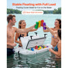 VEVOR Floating Cooler, 40 QT Floating Ice Chest with Dry Storage & Tow Rope, Premium LLDPE Amphibious Drink Cooler for Water & Land, Cruise Smoothly Stable on Lake, River, Pool, Beach, Kayak, White