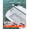 VEVOR Floating Cooler, 40 QT Floating Ice Chest with Dry Storage & Tow Rope, Premium LLDPE Amphibious Drink Cooler for Water & Land, Cruise Smoothly Stable on Lake, River, Pool, Beach, Kayak, White