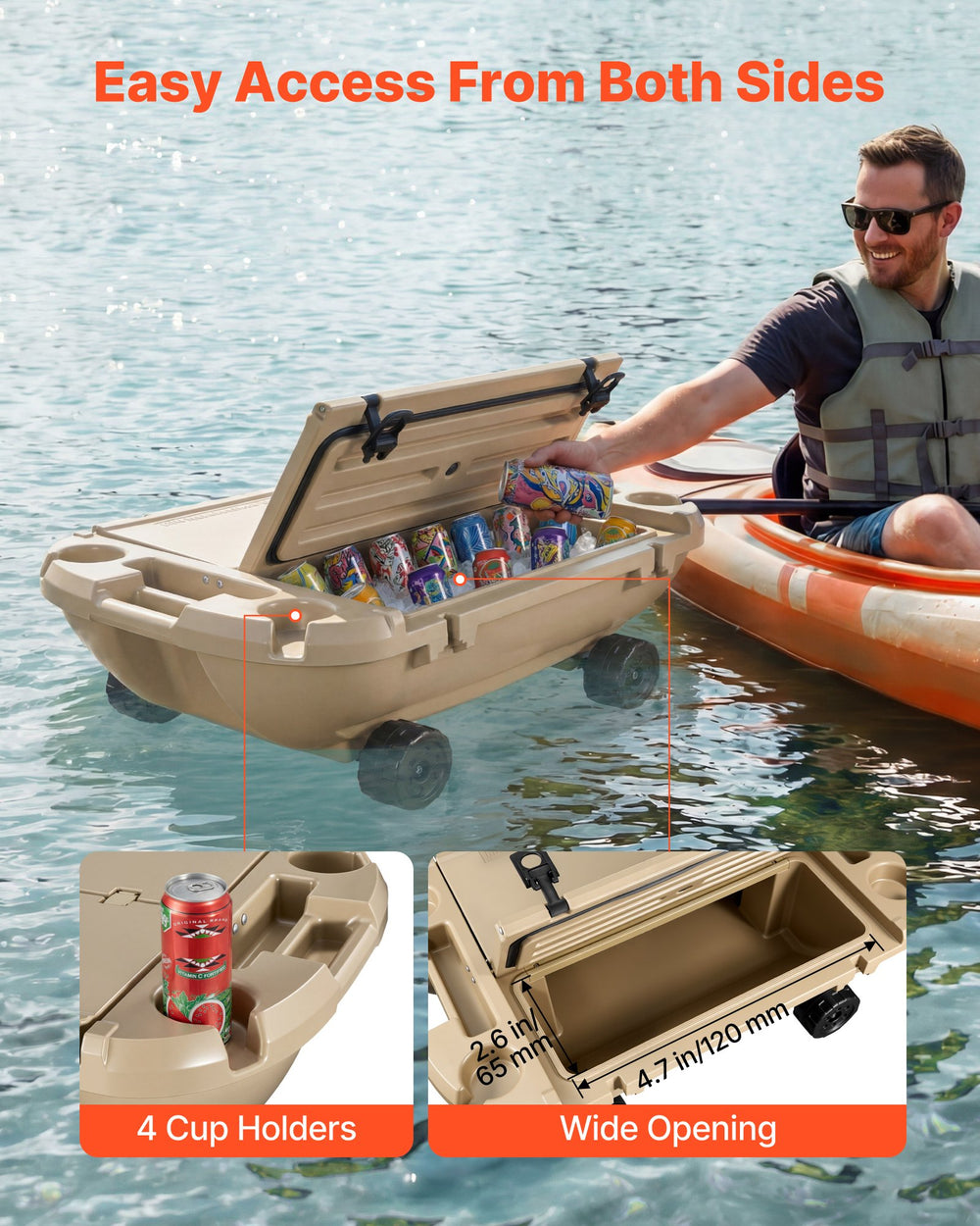 VEVOR Floating Cooler 40 QT (Apricot) - image 4
