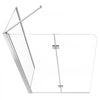 VEVOR Bathtub Shower Door 27.5"/47"W x 55"H Semi-Frameless Bi-Fold Tub Door, 1/4" Clear Tempered Glass, Easy-Clean Nano Coating, 180° Folding, 1 Fixed and 2 Foldable Panels, for Bathroom Tub, Silver