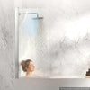 VEVOR Bathtub Shower Door 27.5" W x 55" H Frameless Pivot Tub Door, 1/4" Clear Tempered Glass, Easy-Clean Nano Coating, 180° Folding, Adjustable Sealing Strip, for Home Bathroom Tub, Silver