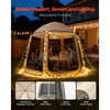 VEVOR Screen House Tent, 10 x 9.2 ft, 4-8 Person Pop Up Screen Tent, Portable Screened in Canopy with Carry Bag, Netting Sides, Ground Stakes, for Garden, Patio, Backyard, Outdoor Activities, Beige