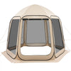 VEVOR Screen House Tent, 10 x 9.2 ft, 4-8 Person Pop Up Screen Tent, Portable Screened in Canopy with Carry Bag, Netting Sides, Ground Stakes, for Garden, Patio, Backyard, Outdoor Activities, Beige