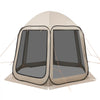 VEVOR Screen House Tent, 10 x 9.2 ft, 4-8 Person Pop Up Screen Tent, Portable Screened in Canopy with Carry Bag, Netting Sides, Ground Stakes, for Garden, Patio, Backyard, Outdoor Activities, Beige