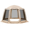 VEVOR Screen House Tent, 12 x 11 ft, 10-12 Person Pop Up Screen Tent, Portable Screened in Canopy with Carry Bag, Netting Sides, Ground Stakes, for Garden, Patio, Backyard, Outdoor Activities, Beige