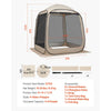 VEVOR Screen House Tent, 6 x 6 ft, 4-6 Person Pop Up Screen Tent, Portable Screened in Canopy with Carry Bag, Netting Sides, Ground Stakes, for Garden, Patio, Backyard, and Outdoor Activities, Beige