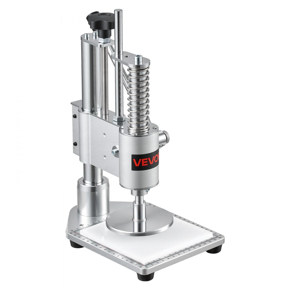 VEVOR Leather Punching Machine 3.94 x 3.94 in Manual Leather Hole Puncher, Hand Punch Press, 352.74 lbs Pressure, 1.57 in Stroke, Chuck Fixation, Sturdy Structure, for Fabric, Paper, and Silicone