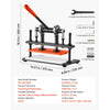 VEVOR Leather Cutting Machine 11.02 x 5.51 in Embossing Plate Die Cutter, Hand Press Leather Embossing & Die Cutting, 3300 lbs Pressure, 0.47 in Stroke, Dual Guide Shafts, for Fabric, Paper, Silicone
