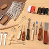 VEVOR Leather Working Tools Kit, 72 PCS Leather Craft Tools with Portable Leather Storage Bag, Engraving Punching Sewing Stamping Sanding Tools, Ideal for Beginners DIY Enthusiasts and Professionals