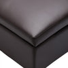 VEVOR 28 in Square Leather Ottoman with Storage, Upholstered Tufted Button Coffee Table Ottoman with Flip-Top Design, PU Leather High-Density Sponge for Living Room, Dorm, Bedroom, Dark Brown