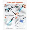 VEVOR Benchtop pH Meter, 0-14 pH Range, Laboratory Tester Kit with Large Backlit Display, Calibration Solutions, Power Adapter, Stores Up to 50 Readings, for Temperature and Water Quality Testing