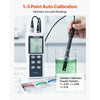 VEVOR pH Meter, 0-14 pH Range, IP68 Waterproof Probe, 3-Point Auto Calibration, Portable Tester Kit with Calibration Powder Packets, Temperature Probe, Carrying Case, for Drinking Water, Hydroponics