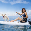 VEVOR Kayak Seat, 1 Pack 0.5" Thick, Universal Paddle Board Seat with Back Support, Sit-on-Top Soft Padded Cushion with Storage Bag & Adjustable Straps for SUP, Canoe, Fishing Boat, Inflatable Kayak