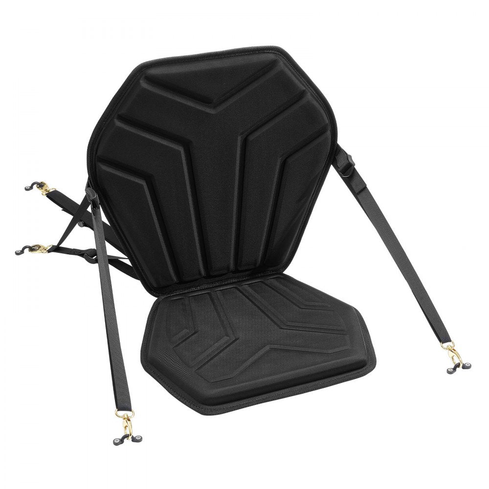 VEVOR Kayak Seat, 1 Pack 1" Thick, Universal Paddle Board Seat with Back Support, Hexagonal Sit-on-Top Soft Padded Cushion with Storage Bag & Adjustable Straps for SUP, Fishing Boat, Inflatable Kayak