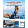 VEVOR Kayak Seat, 1 Pack 2.6" Thick, Universal Paddle Board Seat with Back Support, Sit-on-Top Soft Padded Cushion with Storage Bag & Adjustable Straps for SUP, Canoe, Fishing Boat, Inflatable Kayak