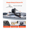VEVOR Kayak Seat, 1 Pack 2.6" Thick, Universal Paddle Board Seat with Back Support, Sit-on-Top Soft Padded Cushion with Storage Bag & Adjustable Straps for SUP, Canoe, Fishing Boat, Inflatable Kayak