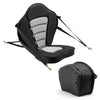 VEVOR Kayak Seat, 1 Pack 2.6" Thick, Universal Paddle Board Seat with Back Support, Sit-on-Top Soft Padded Cushion with Storage Bag & Adjustable Straps for SUP, Canoe, Fishing Boat, Inflatable Kayak