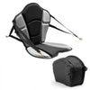 VEVOR Kayak Seat, 1 Pack 1" Thick, Universal Paddle Board Seat with Back Support, Sit-on-Top Soft Padded Cushion with Storage Bag & Adjustable Straps for SUP, Fishing Boat, Inflatable Kayak, Rowboat