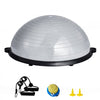 VEVOR Half Exercise Ball Trainer, 23 inch Balance Ball Trainer, 660lbs Capacity Stability Ball, Yoga Ball with Resistance Bands & Foot Pump, Strength Fitness Ball for Home Gym, Full Body Workout, Gray