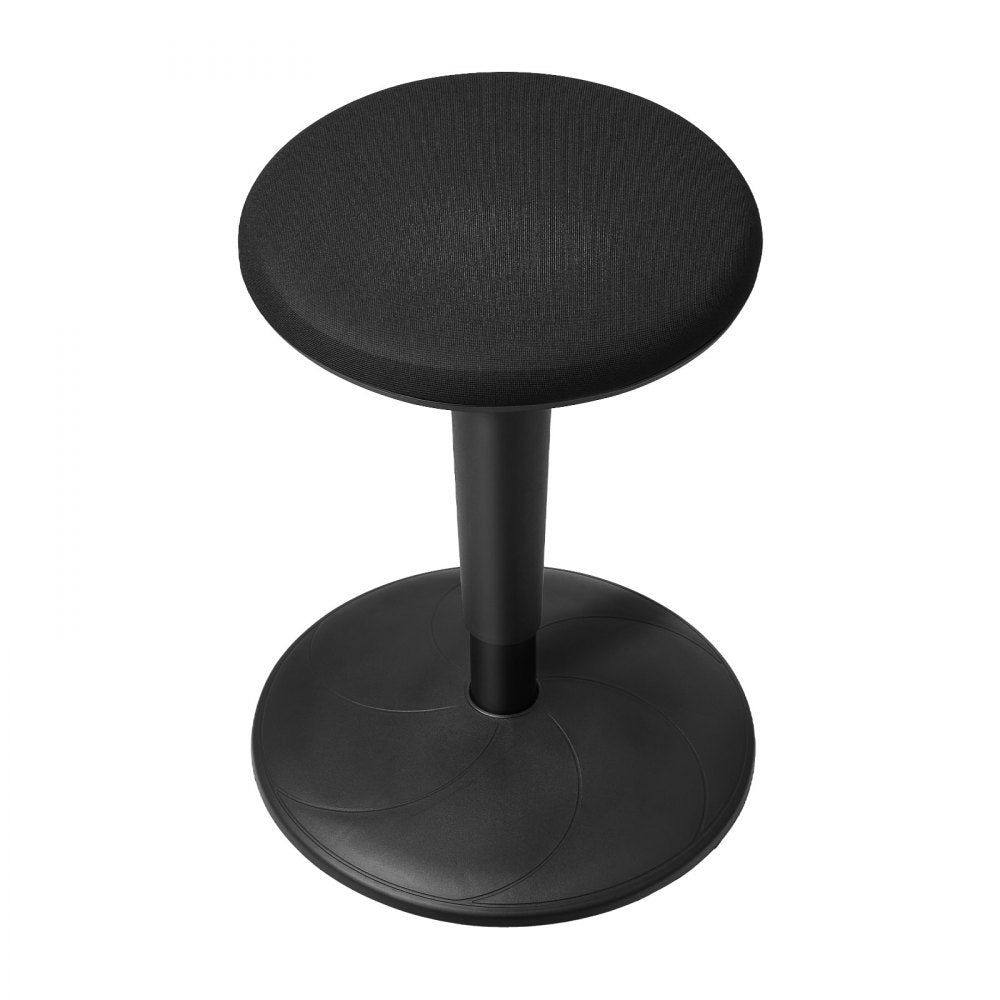 VEVOR Wobble Chair, Height-Adjustable (21.7-28.3") Active Chair, Flexible Seating Wobble Stool Made of Iron Improves Focus & Posture, Ideal for Schools, Office and Home, 8° Tilt Angle, Age 12-18, Black