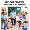 VEVOR Kids Wobble Chair, Active Chair with Sponge Cushion, Wobble Stool Improves Focus, Posture and Calm Children, Ideal for Schools and Home, Age 7-14, Blue