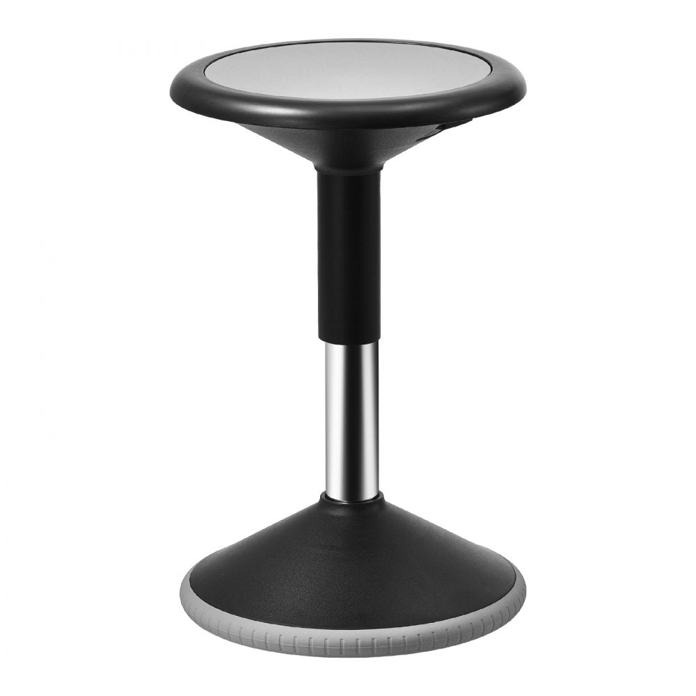 VEVOR Wobble Chair, Height-Adjustable (15.7-21.7") Active Chair, Flexible Seating Wobble Stool Made of PVC+ABS Improves Focus & Posture, Ideal for Schools, Office and Home, Age 12-18, Black