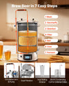 VEVOR DM-N60 brew process overview (7 steps)