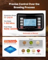 VEVOR DM-N60 digital controller close-up (temperature, time, and power ranges)